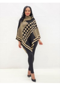 Cable-Knit Poncho.