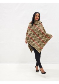Cable-Knit poncho.